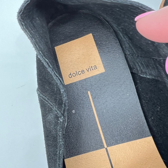 Dolce Vita Perrie Black Suede Loafers Women's 9.5 Slip On Pointed Toe Casual - Picture 8 of 8